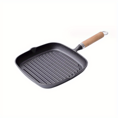 Cast Iron Square Grill Pan 22cm Skillet Pan Stove Top Griddle Pan