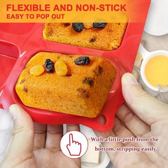 12 Cups Silicone Bread Baking Pan Non Stick Dishwasher Safe