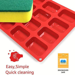 12 Cups Silicone Bread Baking Pan Non Stick Dishwasher Safe