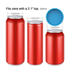 6pcs Reusable Silicone Can Lids Leak proof Sealing Caps For Beverage Cans