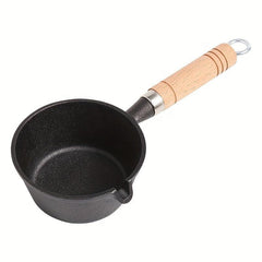 Cast Iron Pan with Wood Handle Egg Frying Pan