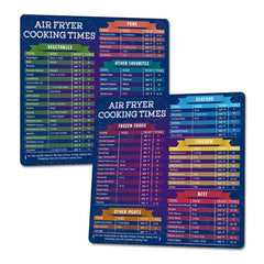 2pcs Air Fryer Magnetic Cheat Sheet Set Cooking Times Chart Kitchen Gadgets