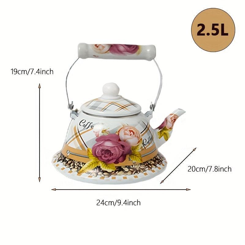 Enamel Water Kettle for Stove & Gas - Boil Cold Water or Tea