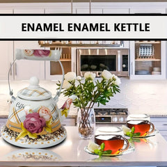 Enamel Water Kettle for Stove & Gas - Boil Cold Water or Tea