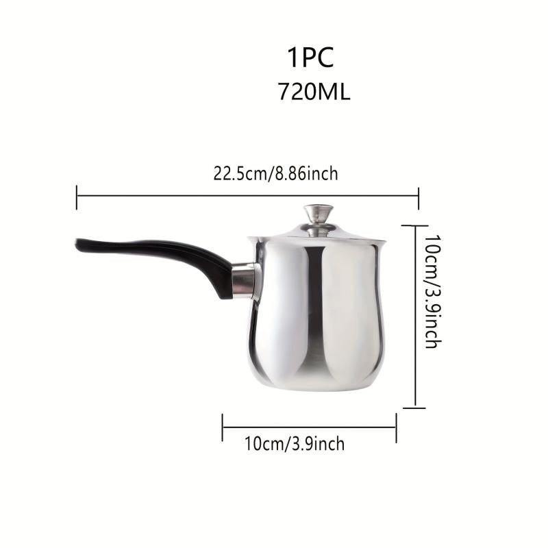 Stainless Steel Coffee Pot with Long Handle for Latte Art