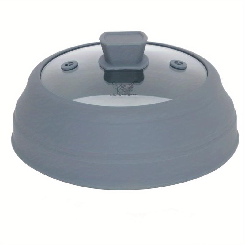 Glass Microwave Cover For Food BPA 22 Foldable Plate Lid Silicone Splash Guard
