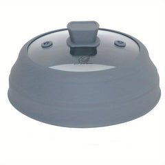 Glass Microwave Cover For Food BPA 22 Foldable Plate Lid Silicone Splash Guard