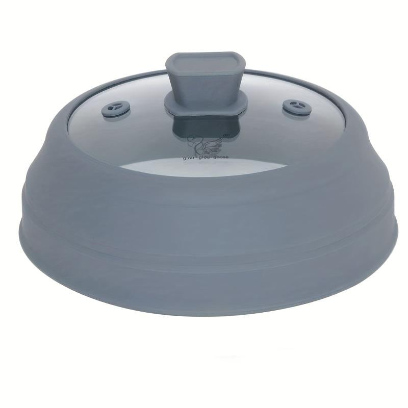 Glass Microwave Cover For Food BPA 22 Foldable Plate Lid Silicone Splash Guard