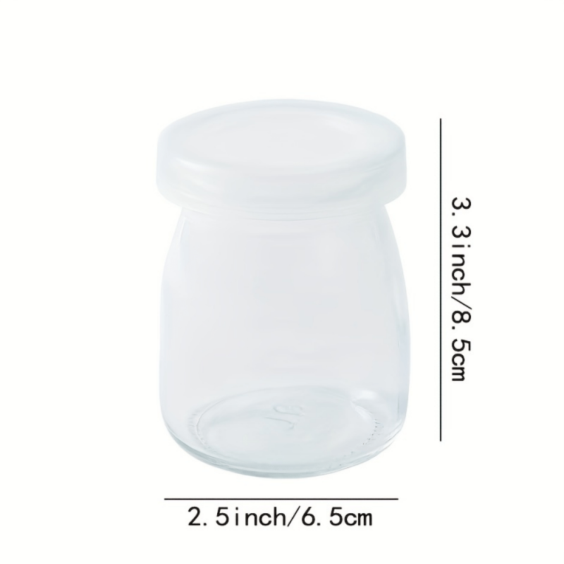 10pcs Glass Yogurt Containers with Lids
