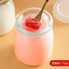 10pcs Glass Yogurt Containers with Lids