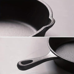 1PC Pretreated Cast Iron Pans Non-Stick Surface 20-32 cm Heat-Resistant Handles