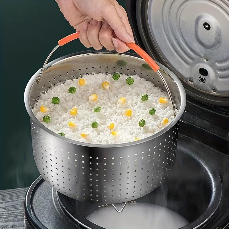 1pc Stainless Steel Steamer Basket Insert 18.01cmx12.01cm