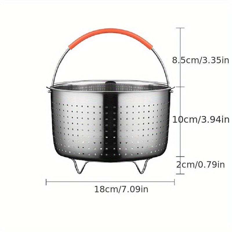 1pc Stainless Steel Steamer Basket Insert 18.01cmx12.01cm