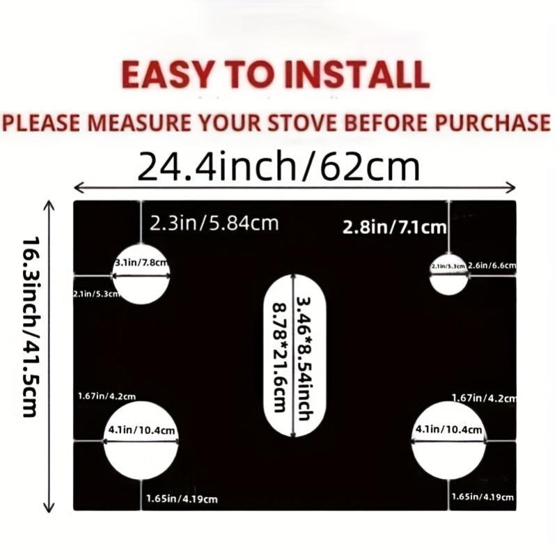 2 Pcs Platinum Silicone Stove Cover Heat Resistant & Reusable