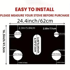 2 Pcs Platinum Silicone Stove Cover Heat Resistant & Reusable