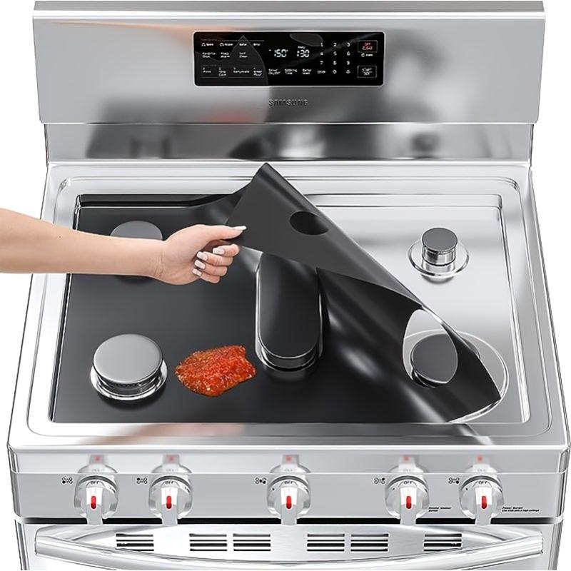 2 Pcs Platinum Silicone Stove Cover Heat Resistant & Reusable
