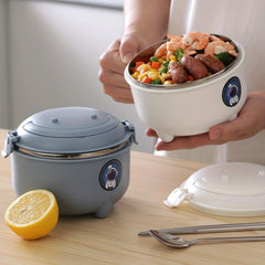 RYBACK Spaceship Lunch Box 304 Stainless Steel Bento Box 900ml Round
