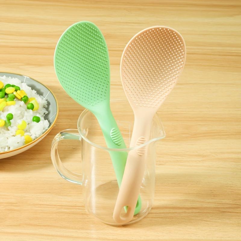 Silicone Rice Paddle Soup Spoon Chinese Japanese Spoons Appetizer Scoop