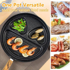 3 In 1 Multifunctional Egg Steak Cooker Pan Non-Stick Home Kitchen