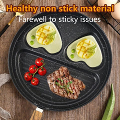 3 In 1 Multifunctional Egg Steak Cooker Pan Non-Stick Home Kitchen