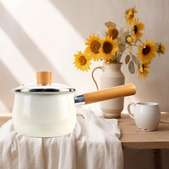Enamel Milk Pan Non stick Surface Baby Supplementary Food Pan