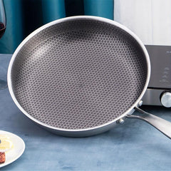 27 Stainless Steel Frying Pan, Non-Stick Coating, Gas Stove & Induction Cooker