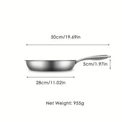 27 Stainless Steel Frying Pan, Non-Stick Coating, Gas Stove & Induction Cooker