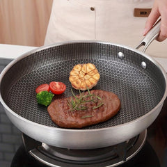 27 Stainless Steel Frying Pan, Non-Stick Coating, Gas Stove & Induction Cooker