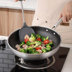 27 Stainless Steel Frying Pan, Non-Stick Coating, Gas Stove & Induction Cooker