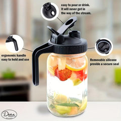 86MM Mason Jar Pour Spout Cover Wide Mouth Can Lid Plastic Pot