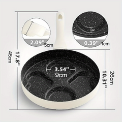4 Cup Non Stick Egg Frying Pan for Family Breakfast