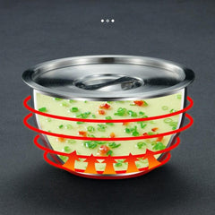 SUS304 Stainless Steel Steaming Bowl & Lid for Egg Custard