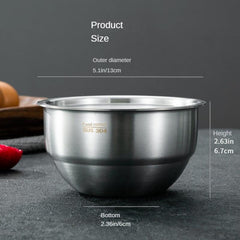 SUS304 Stainless Steel Steaming Bowl & Lid for Egg Custard