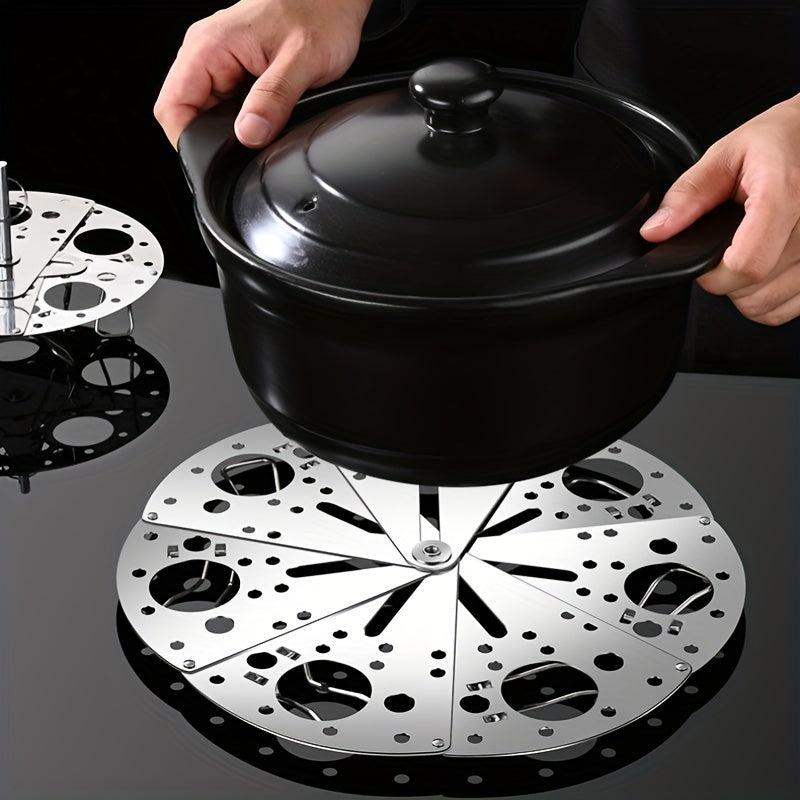 Collapsible Stainless Steel Steamer Tray Kitchen Household Thick Steamer Rack