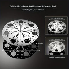 Collapsible Stainless Steel Steamer Tray Kitchen Household Thick Steamer Rack