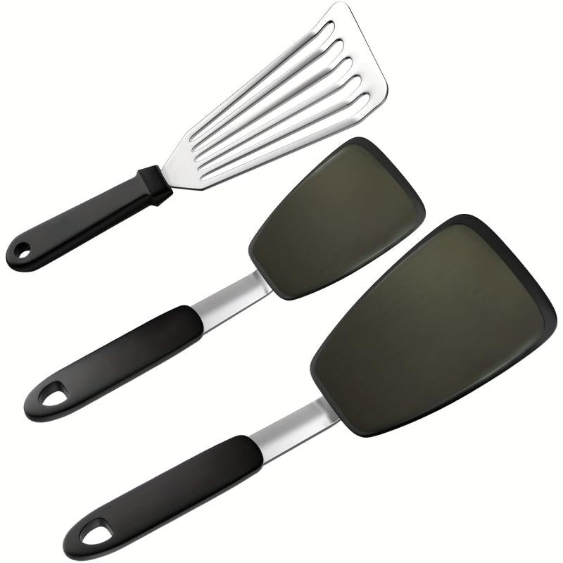 3pcs Silicone Spatula Set 600 F Heat Resistant Dishwasher Safe Sturdy Nonporous