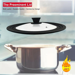 Universal Lids For Pots Pans Frying Pans Tempered Glass With Silicone Rim