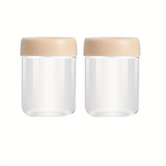 4pk 20oz Spiral Lid Glass Jars, Leak Proof Food Storage Container