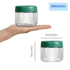 4pk 20oz Spiral Lid Glass Jars, Leak Proof Food Storage Container