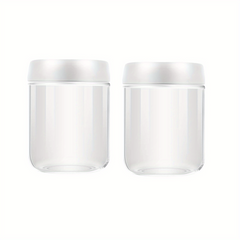 4pk 20oz Spiral Lid Glass Jars, Leak Proof Food Storage Container