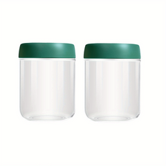 4pk 20oz Spiral Lid Glass Jars, Leak Proof Food Storage Container