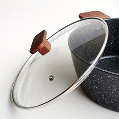 1pc Maifanshi Aluminum Saucepan with Glass Cover