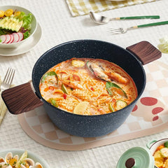 1pc Maifanshi Aluminum Saucepan with Glass Cover