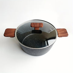 1pc Maifanshi Aluminum Saucepan with Glass Cover