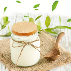 10 Natural Bamboo Yogurt/Coffee Bean Jar Lids, Silicone Seal, Kitchen Supplies