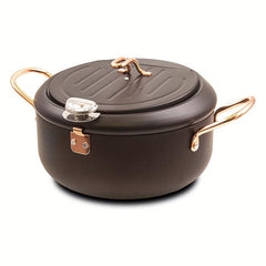 Japanese Deep Fryer Pot Heat Up Fast Fahrenheit Thermometer