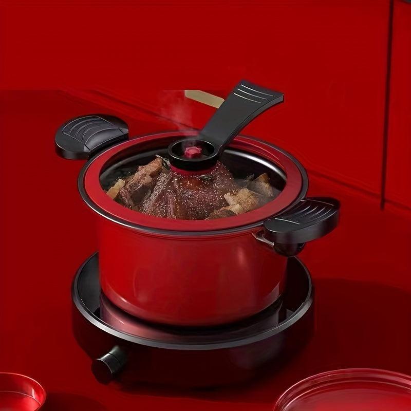 Micro Pressure Cooker Stainless Steel Pot with Glass Cover