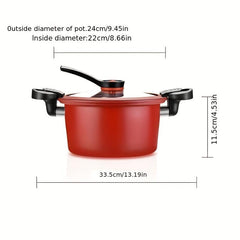 Micro Pressure Cooker Stainless Steel Pot with Glass Cover