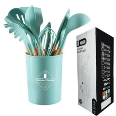 12pcs Silicone Utensils Set with Organizer