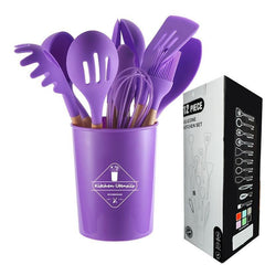 12pcs Silicone Utensils Set with Organizer